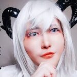 ハロウィンでやった白い悪魔のコスプレメイク【Japanese Cosplay】White Devil for Halloween