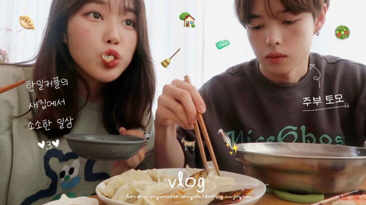 일본 일상 vlogㅣ새 집에서 집밥 요리, 집청소 (ft.주부토모)🏡ㅣ다이슨 청소기 언박싱ㅣ코리안마켓에서 라면 사재기ㅣ비자 결과ㅣ이치란라멘,BBQ치킨,규동,토모표 김치볶음밥🍜