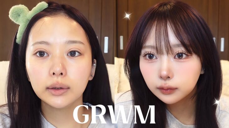 【GRWM】DT中でも可愛くなるメイク‼️嫌な事もあるけど2024もスーパー楽しい人生確定という話だよね⭐️