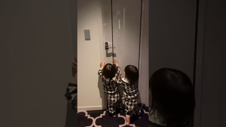 いつトイレゆっくりできますか❓❓#双子 #twins #黒崎みさ #子育て #トイレ