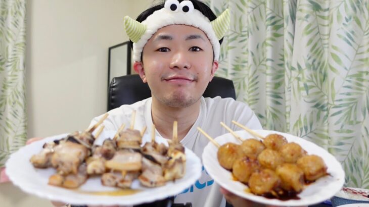 居酒屋の息子が焼き鳥を食べてモッパンするだけの配信！一緒に夜ご飯食べよ！ #筋肉 #居酒屋 #モッパン #Shorts