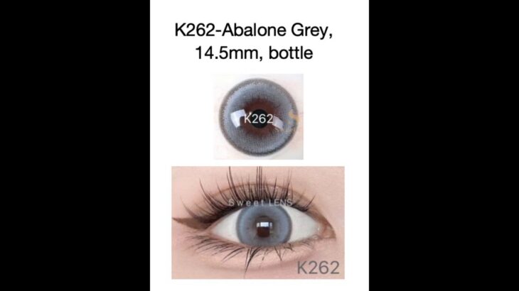 K262-Abalone Grey contact lense #softlens #beauty #coloredlenses #eyelenses #contactlenses #makeup