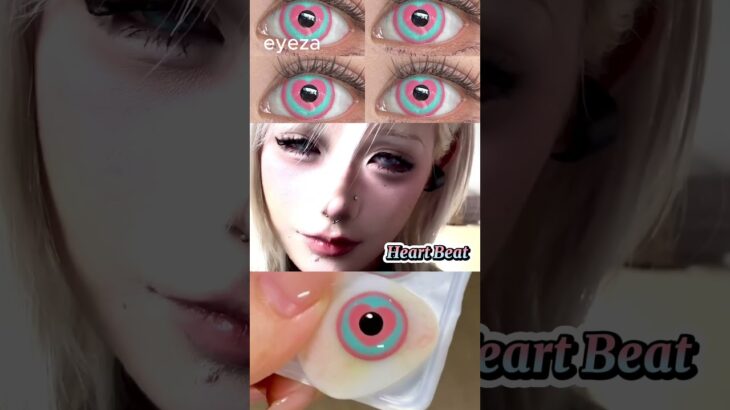 uperior eye-catching! The beauty lenses: Heart Beat 💖 Pink Cosplay Contacts #colorcontactlenses