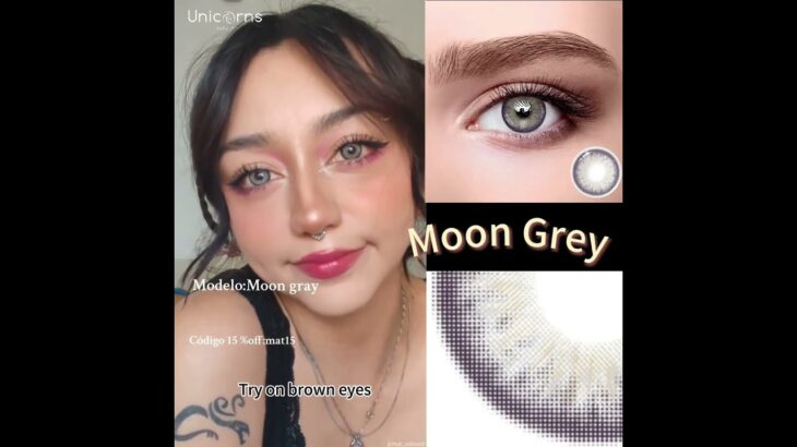 🌙 Moon Grey Contacts | Perfect Fit for Light & Dark Eyes!