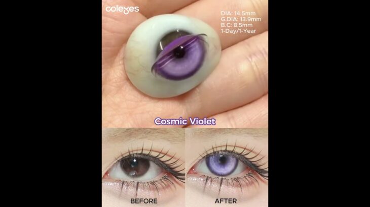 Cosmic Violet- Who can refuse this stunning eye contacts!