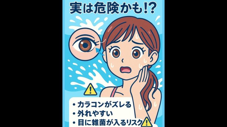 🌊 夏、カラコンつけたままプール行ってない？🌊実はそれ、ちょっと危険かも…😨#shoorts #カラコン好きな人と繋がりたい #カラコンユーザー #カラコン初心者 #韓国カラコン #透明感カラコン