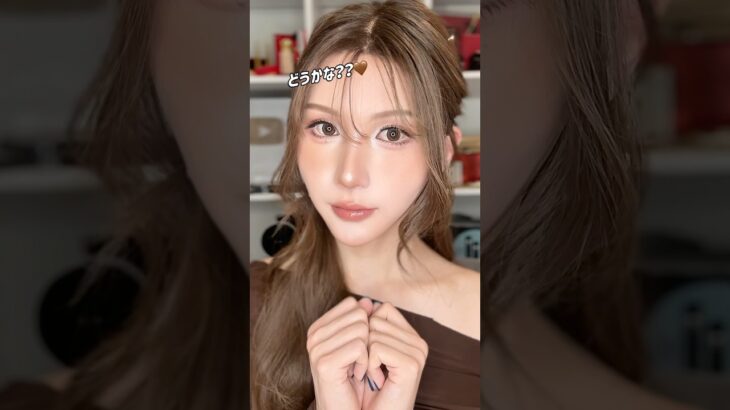 【380万再生🔥】本当におとこ？大反響の茶髪ロング女装メイク🤎