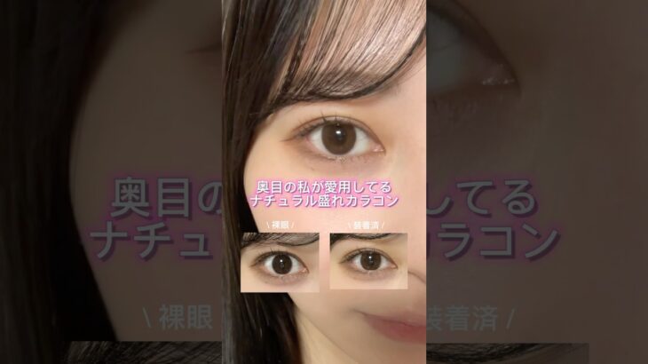 奥目さんにおすすめ！ナチュラルカラコン👒 #shorts #shortvideo #おすすめ#vlog #カラコン #カラコンレビュー #カラコンレポ＃奥目＃美容