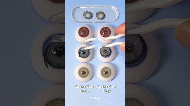 Try some natural colored contact lenses on different eyes✨